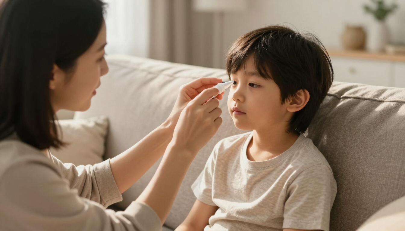 Eye drops for child