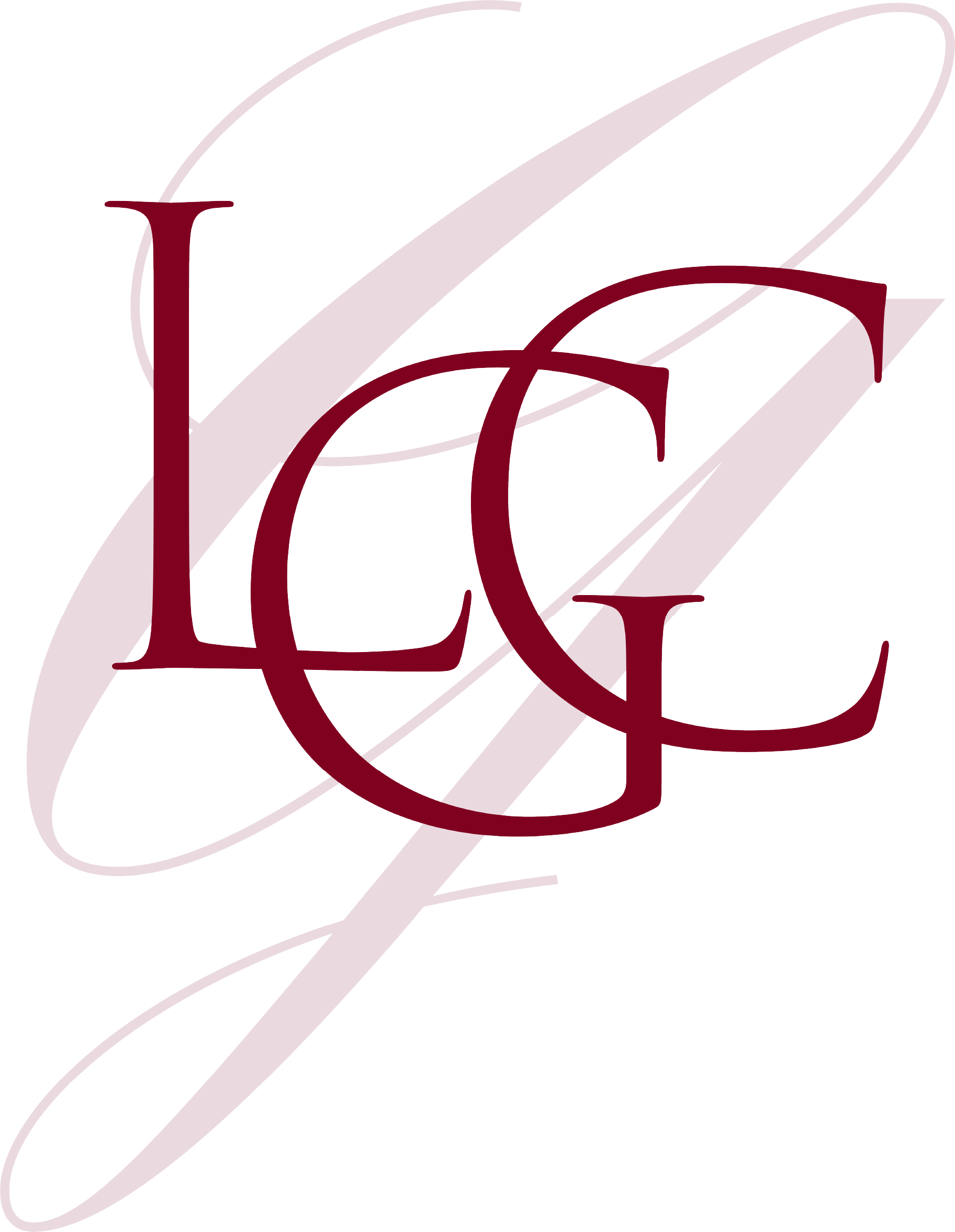 Maroon initials 