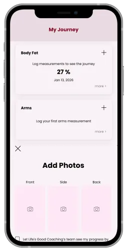 Mobile app screen, 