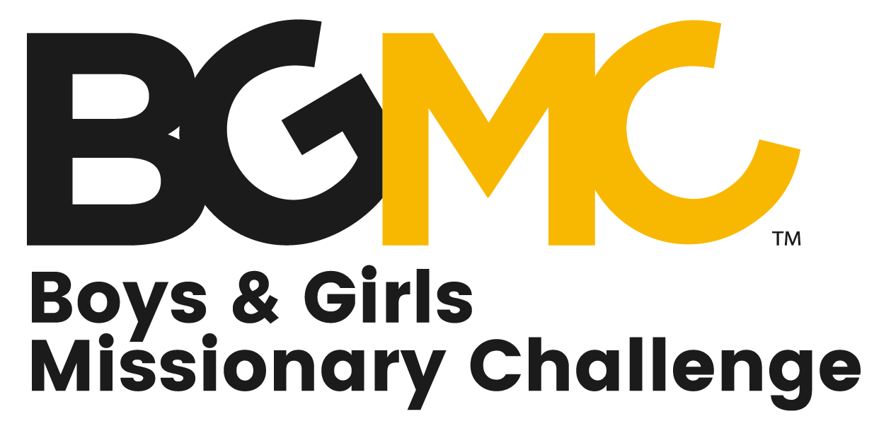 BGC MC Boys & Girls Missionary Challenge logo in black and gold text