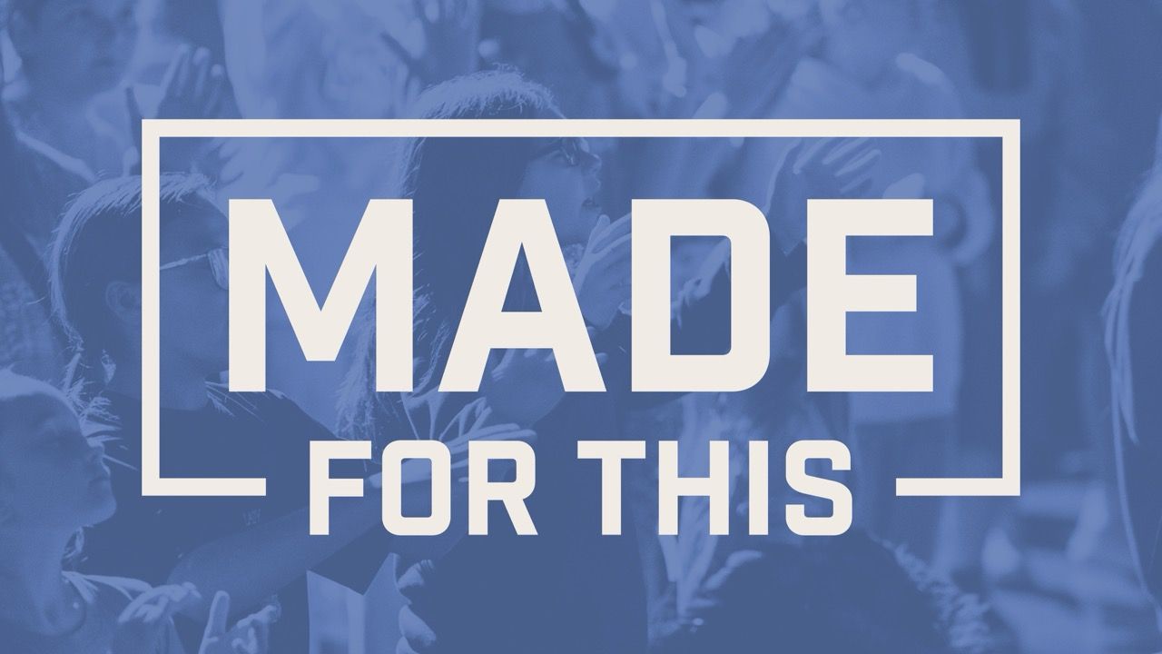 White text “MADE FOR THIS” over a blue-toned cheering crowd background.