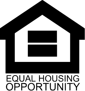 Equal Housing Opportunity logo with a black house outline and equal sign inside.