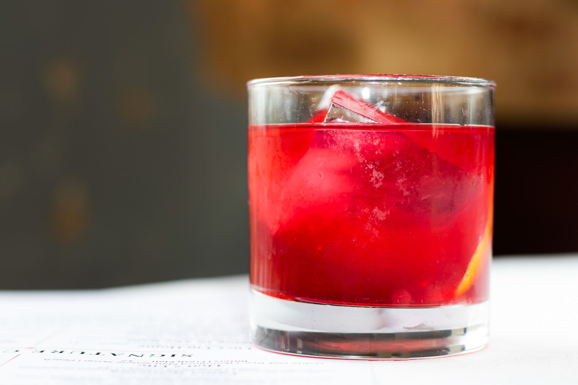 Red cocktail at the Mill Kitchen & Bar