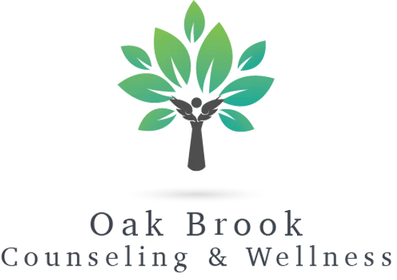 A logo for oak brook counseling and wellness