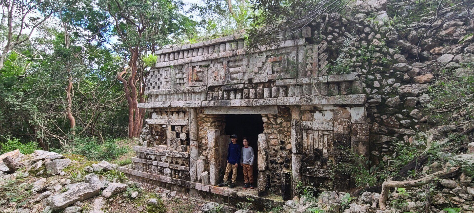 Mayan ruins entrance
