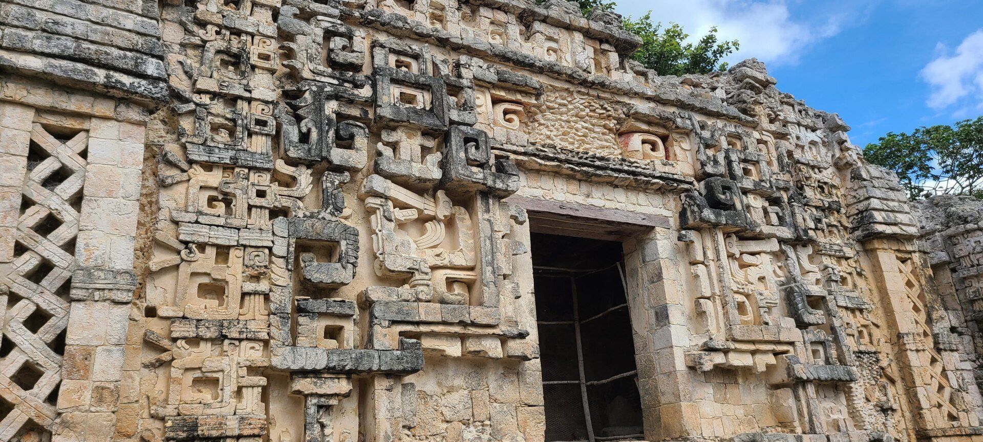 Mayan temple carvings.
