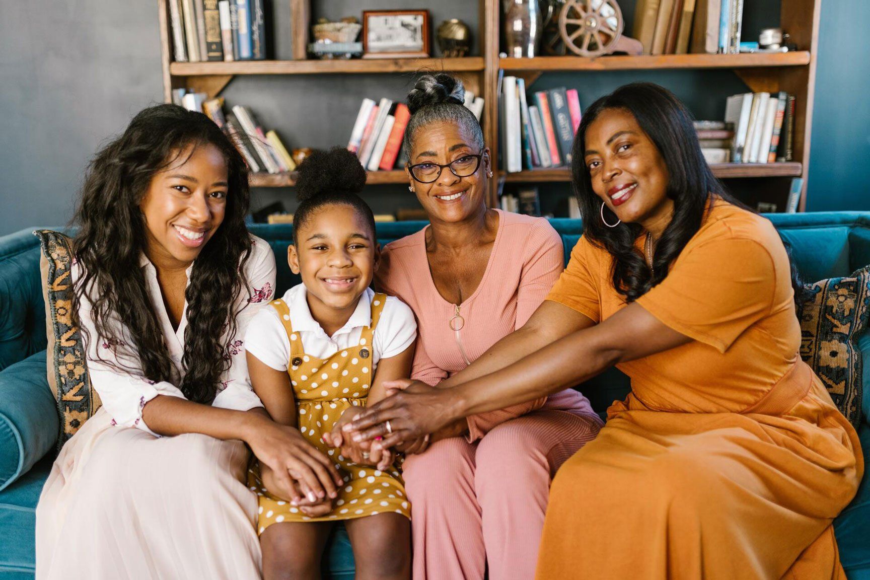 Smiling black family 
