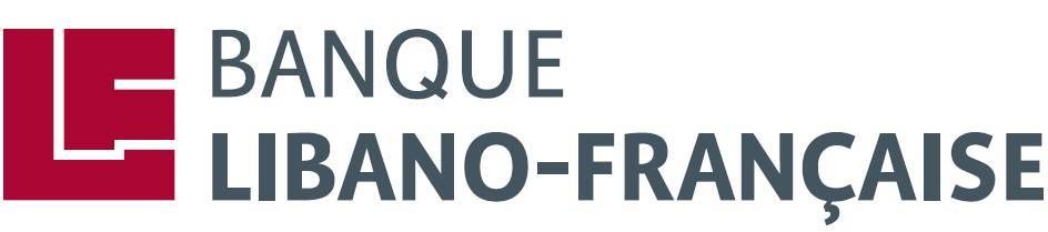 Logo of Banque Libano-Franรงaise. A red square with a white 'L' next to the text in dark gray.