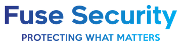 Fuse Security logo: blue text on a white background. It says 