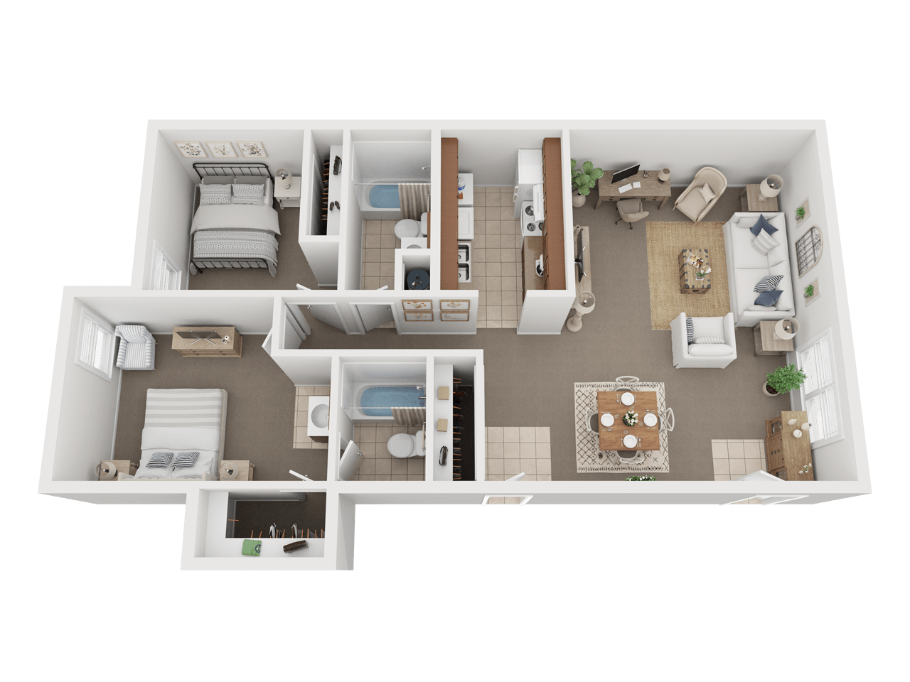 2 BED 2 BATH