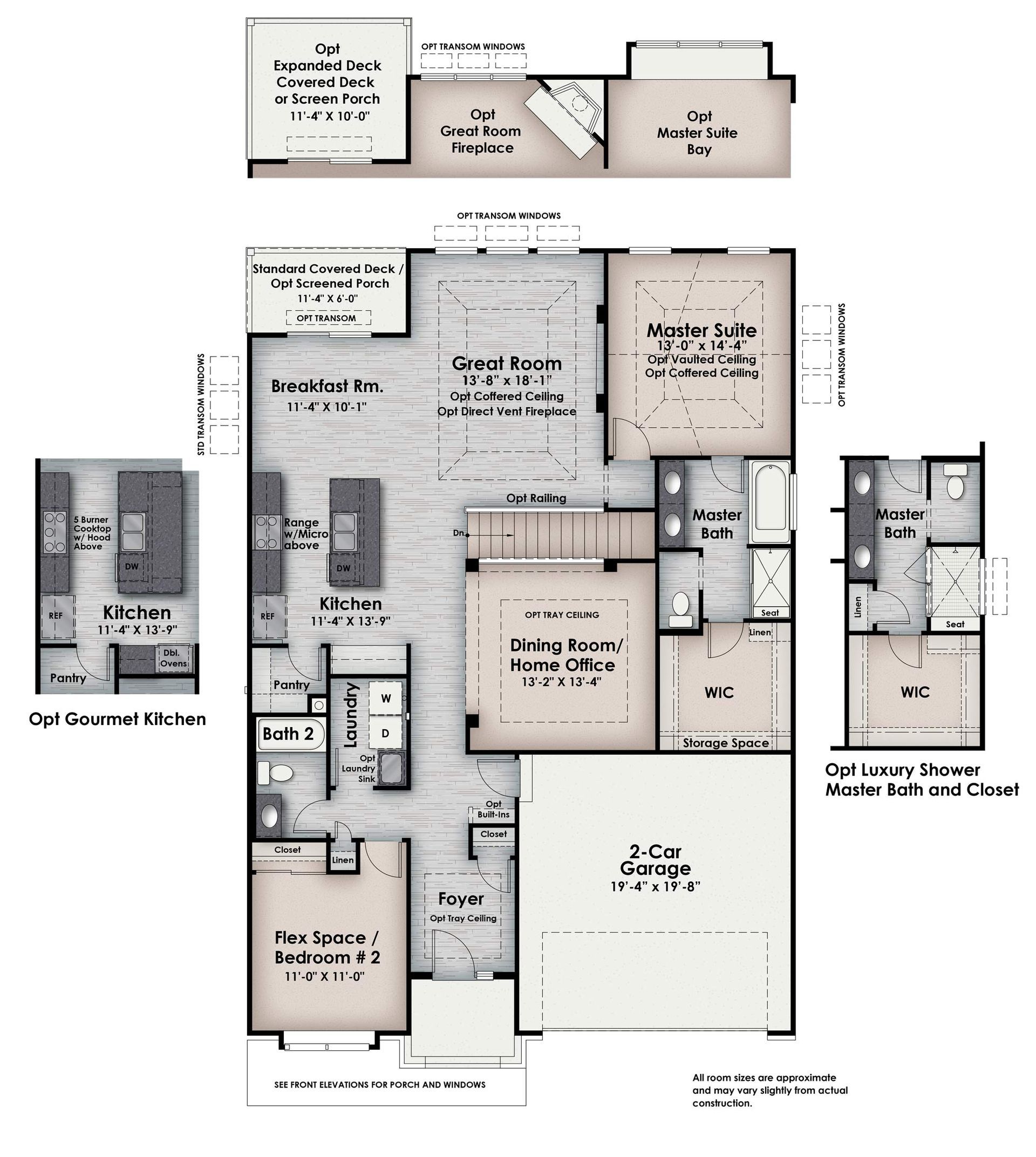 Floor plan of the Humphrey Bogart model, showcasing multiple rooms with labels, layout, and dimensions.