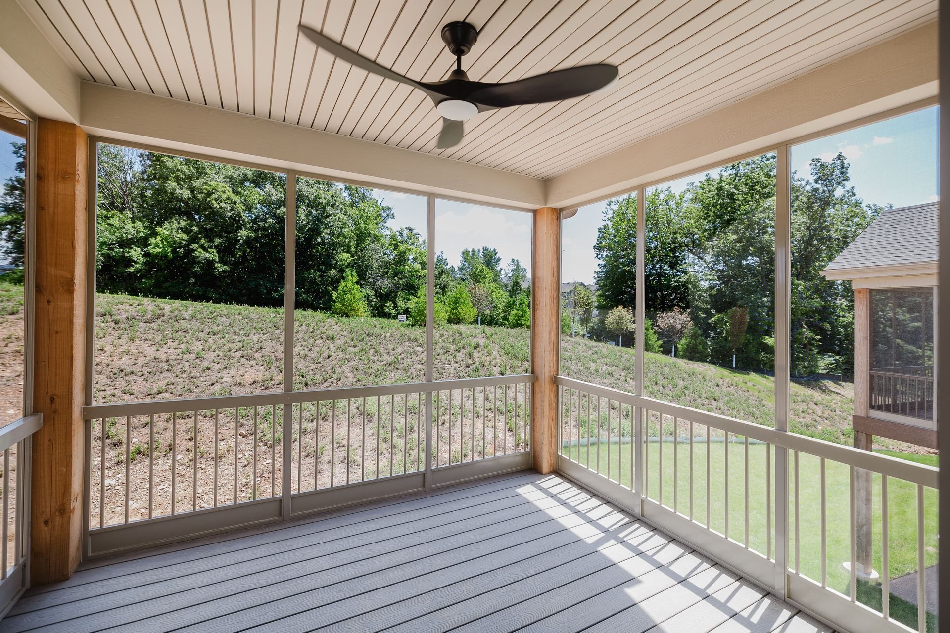 Screened-in porch of the the Humphrey Bogart model.