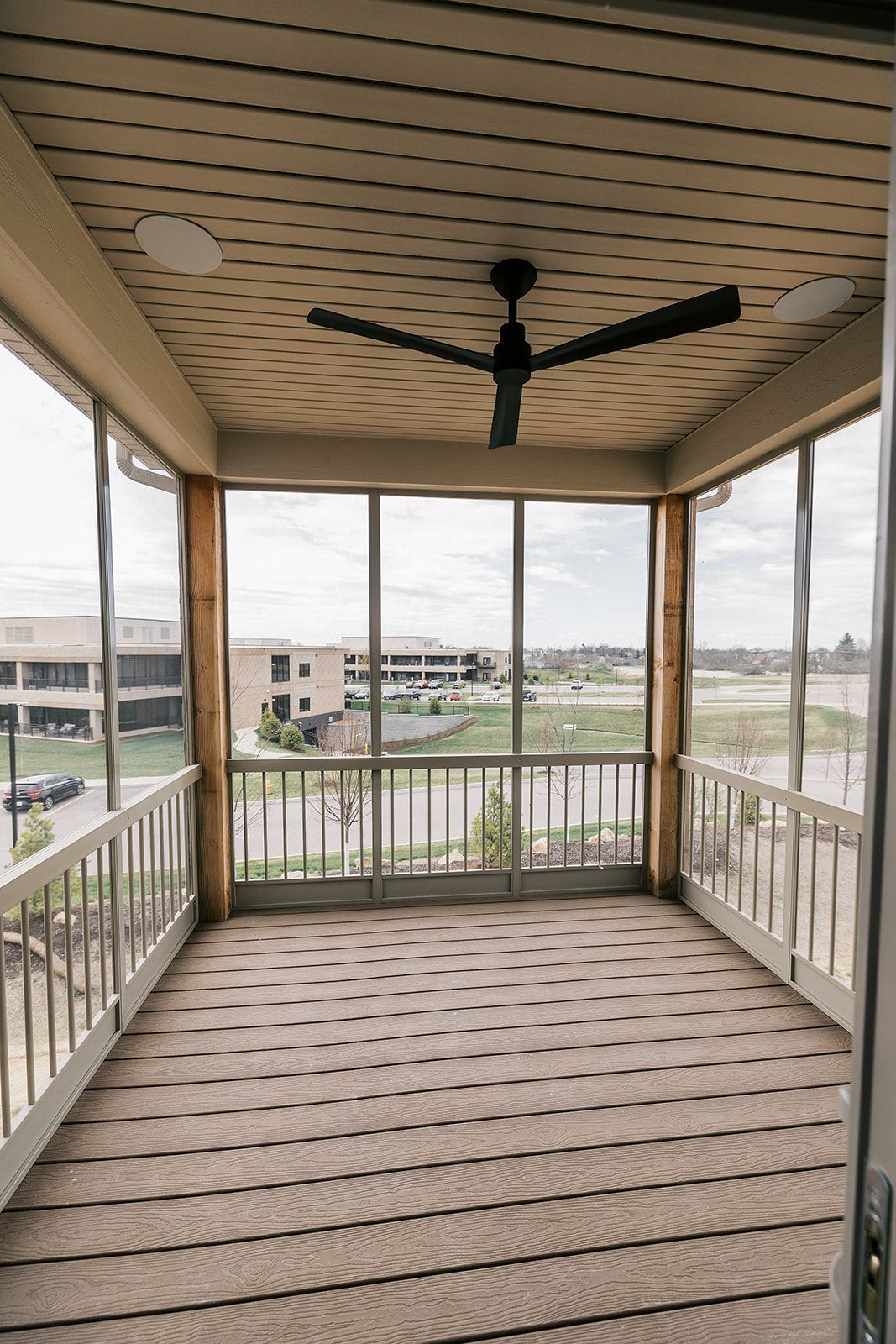 Screened-in porch in the Cary Grant model.
