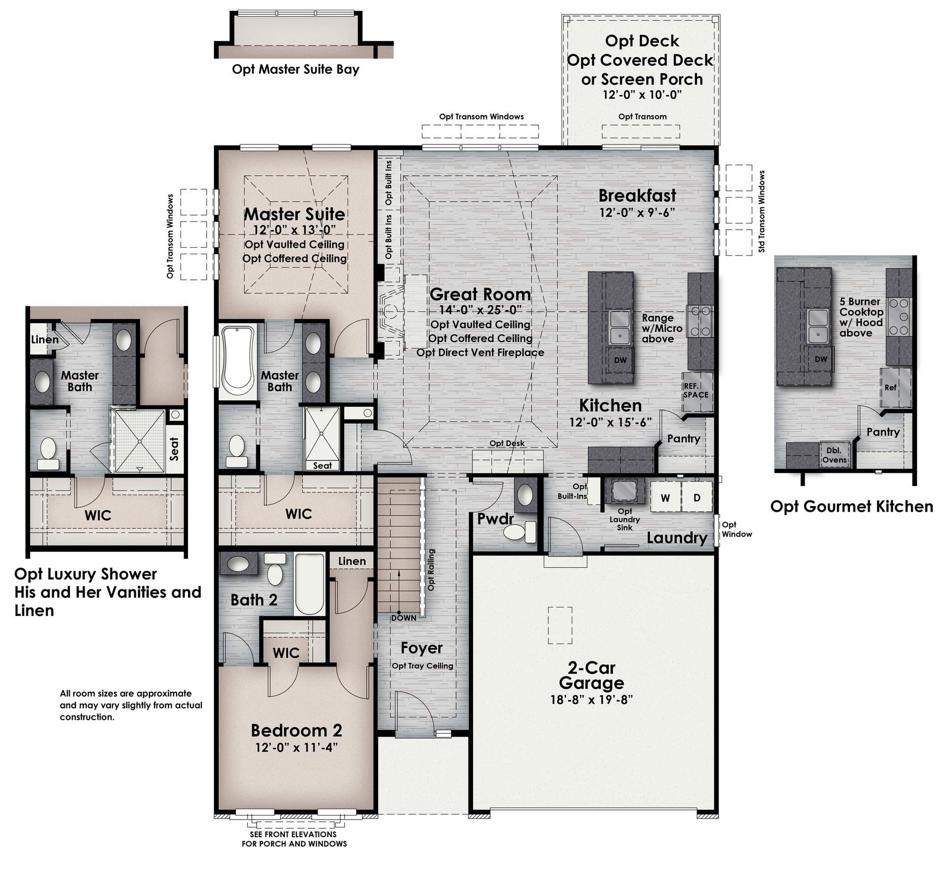 Floor plan of The Marilyn Monroe model by Hardesty Homes