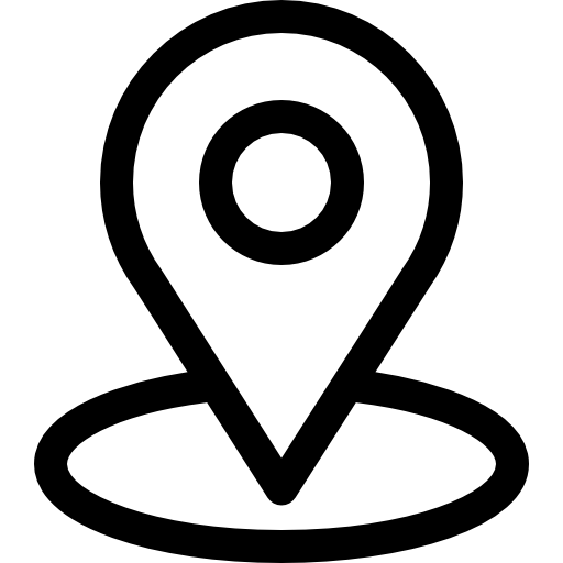 Black location pin icon.