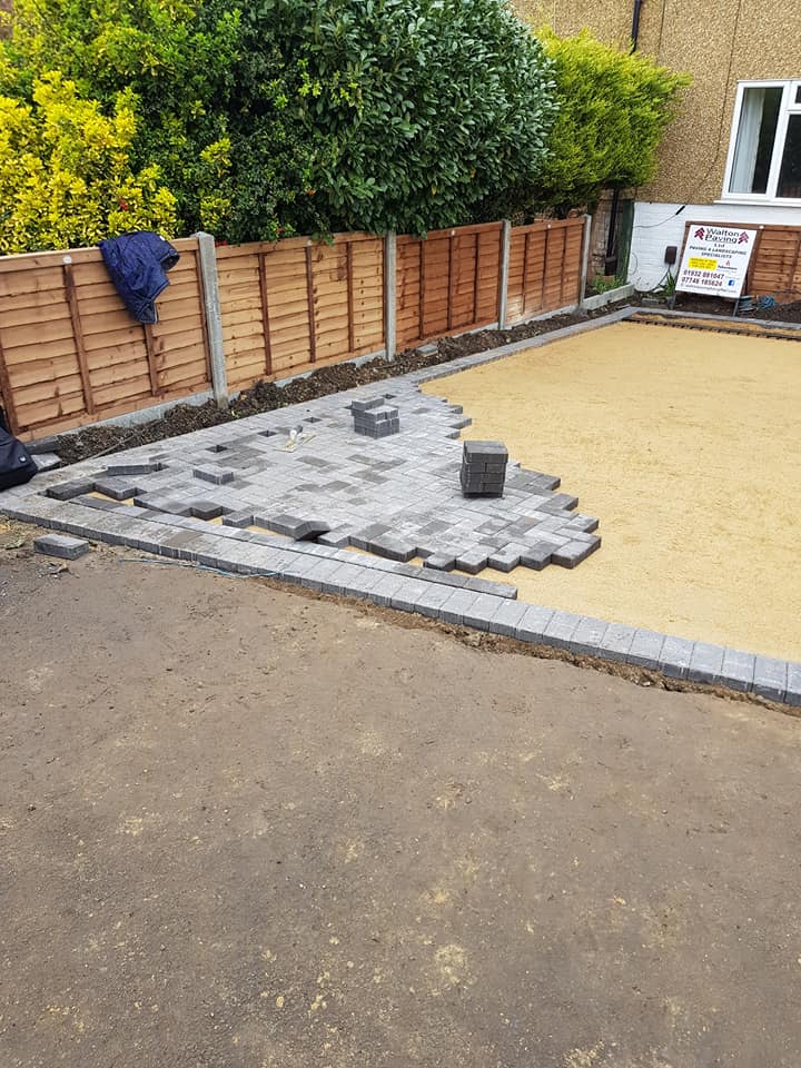 Block paving driveway installtion by Walton Driveways Surrey