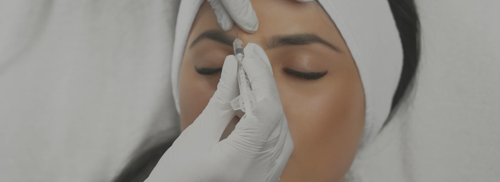 antiwrinkle injections in Norwich on womans forehead
