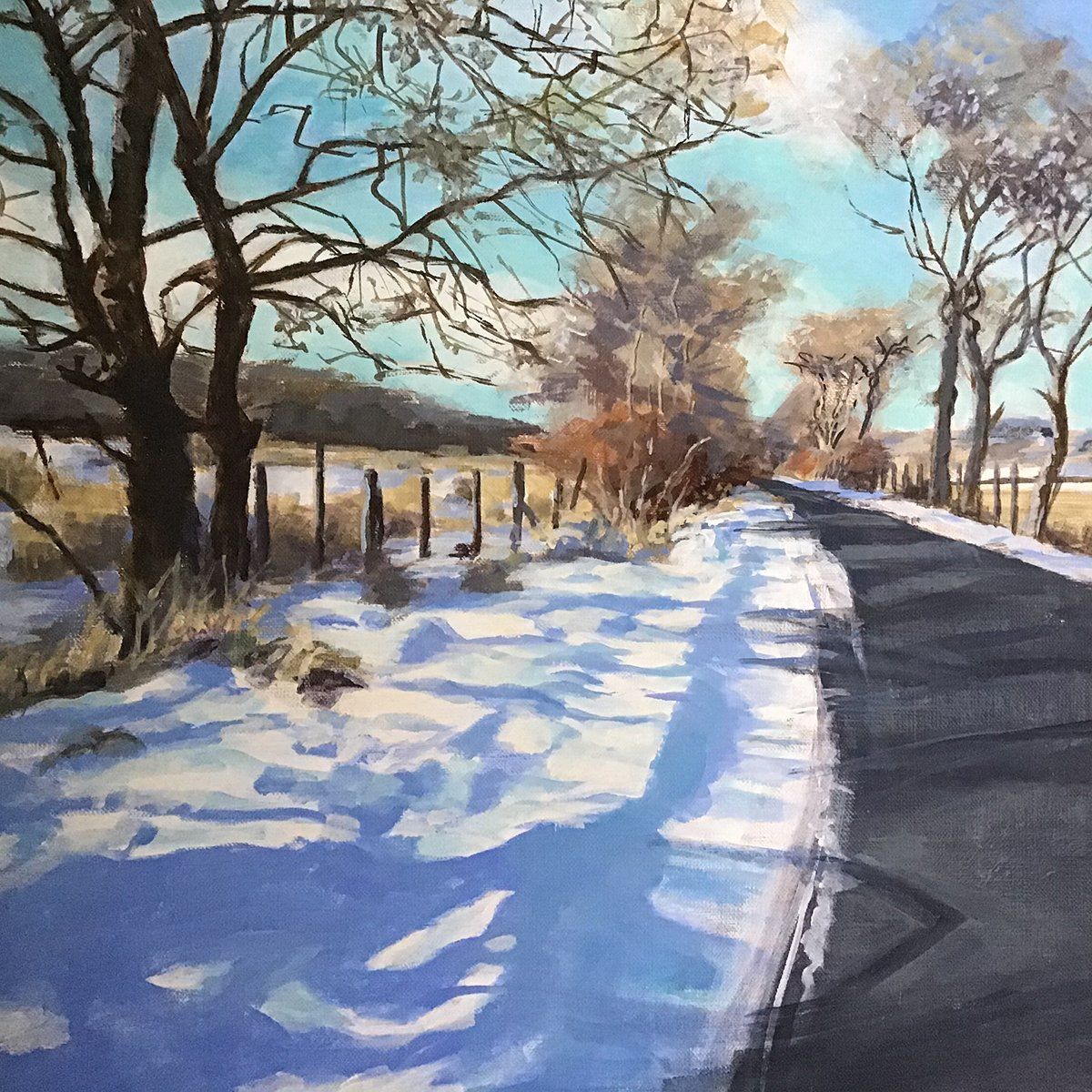 Snow Shadows, Stewarton, Ayrshire by Margaret MacDonald Snow Shadows, Stewarton, Ayrshire by Margaret MacDonald