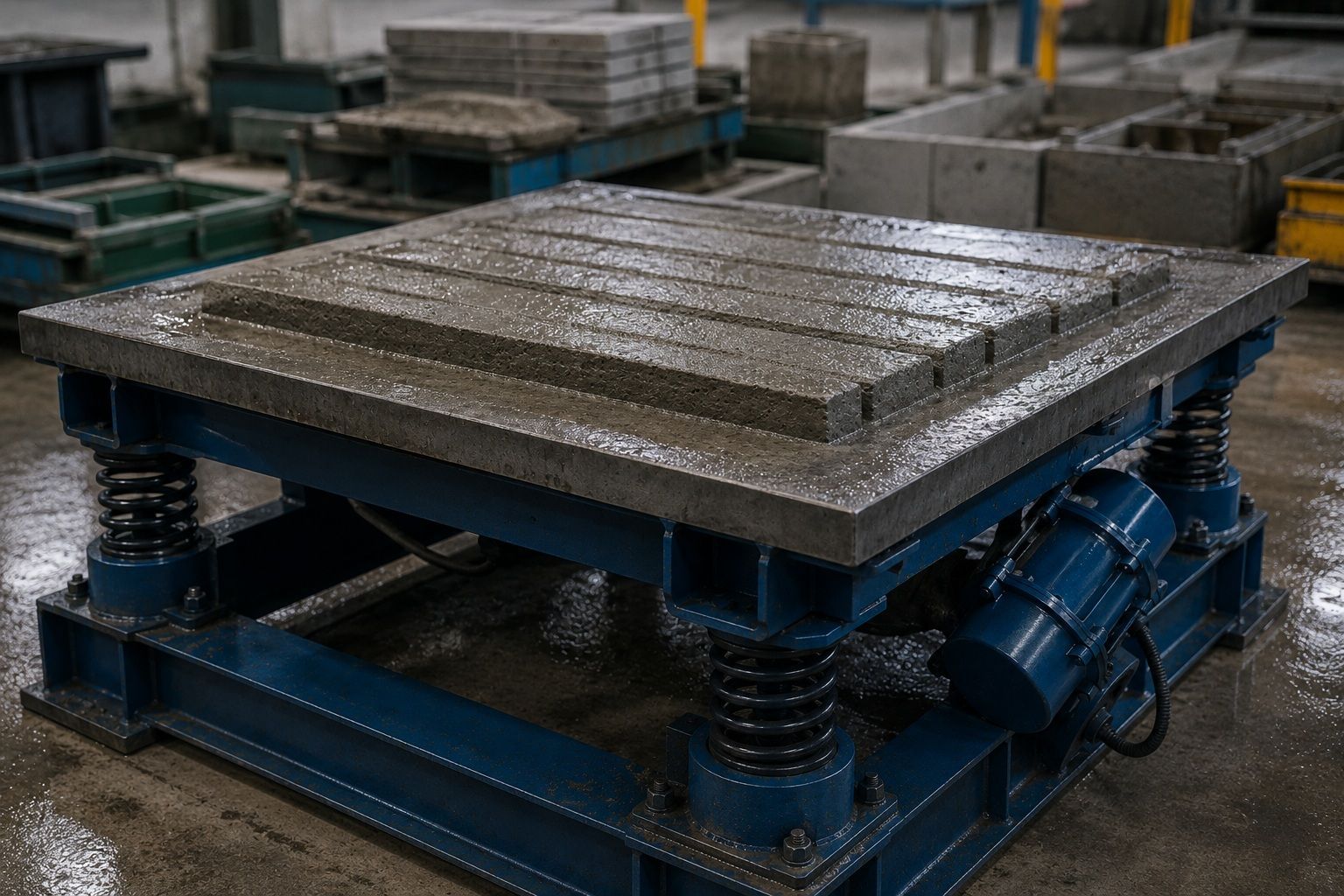 Concrete vibrating table