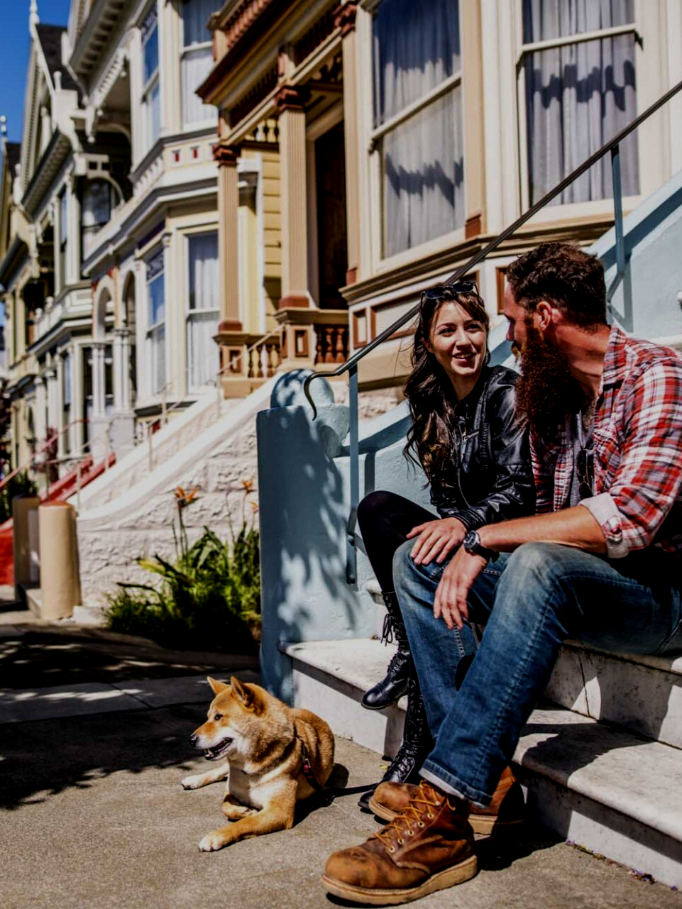 couple on steps