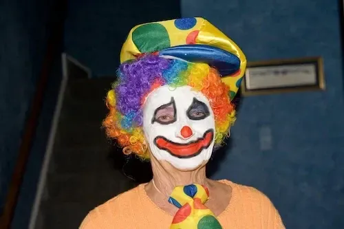 rose as a clown