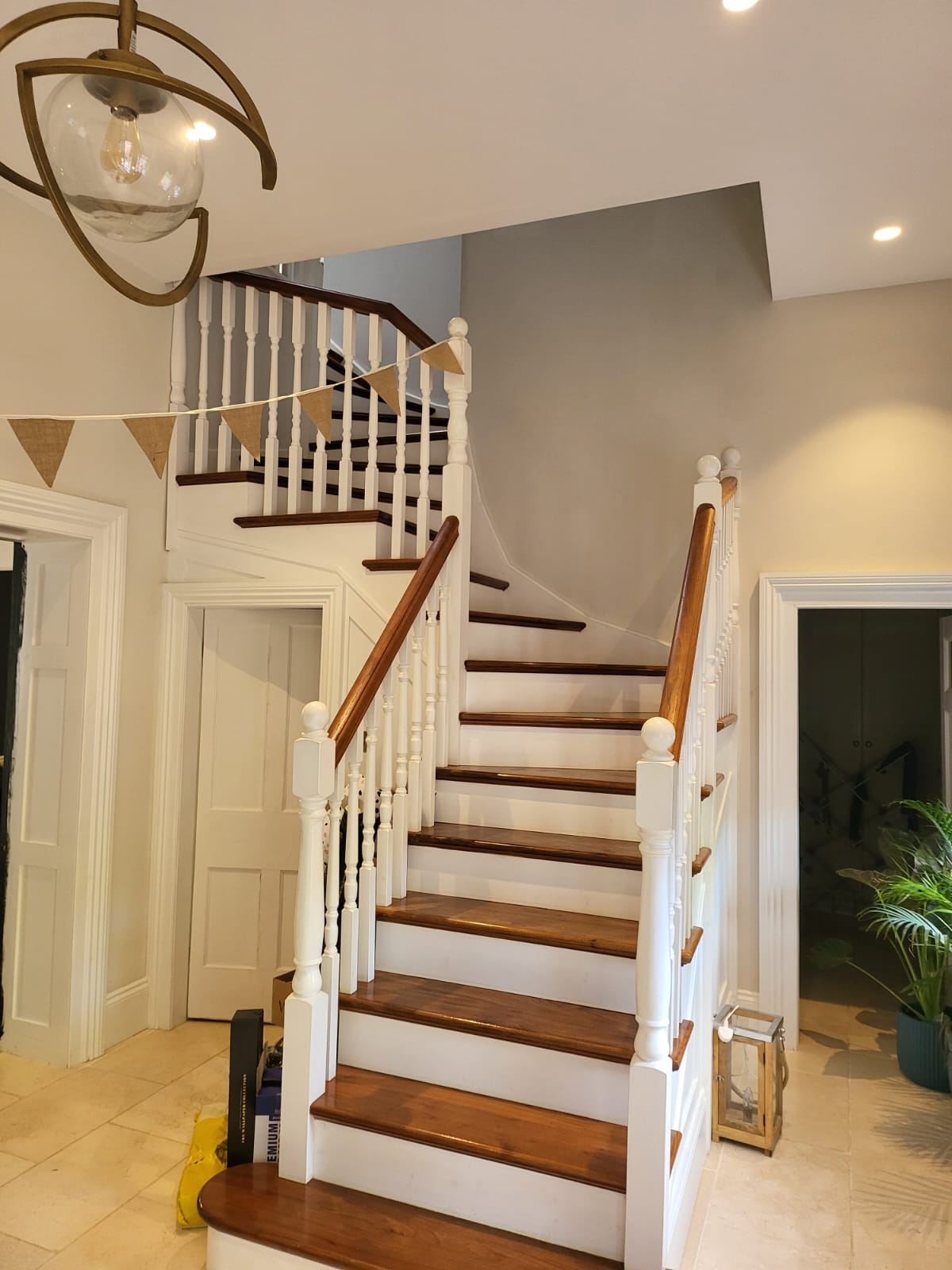 Hallway and stairs painting in Allestree Derby