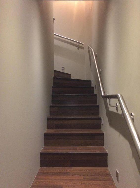 Picture of staircase painted white by painters and decorators Derby