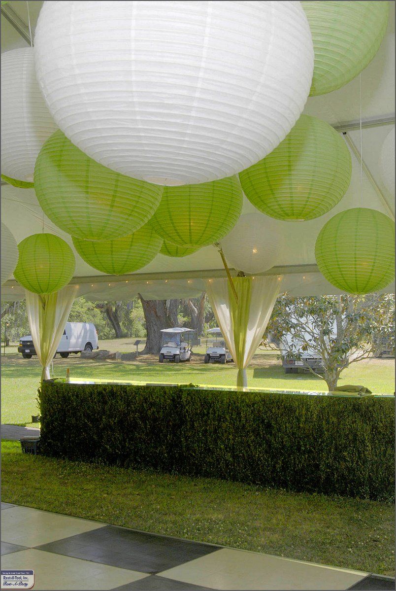 Canopy And Tents With Green Balls On Top— Myrtle Beach, SC — Rent-A-Party