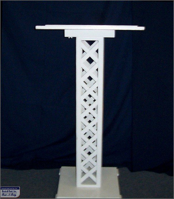 White Wooden Plantstand — Myrtle Beach, SC — Rent-A-Party