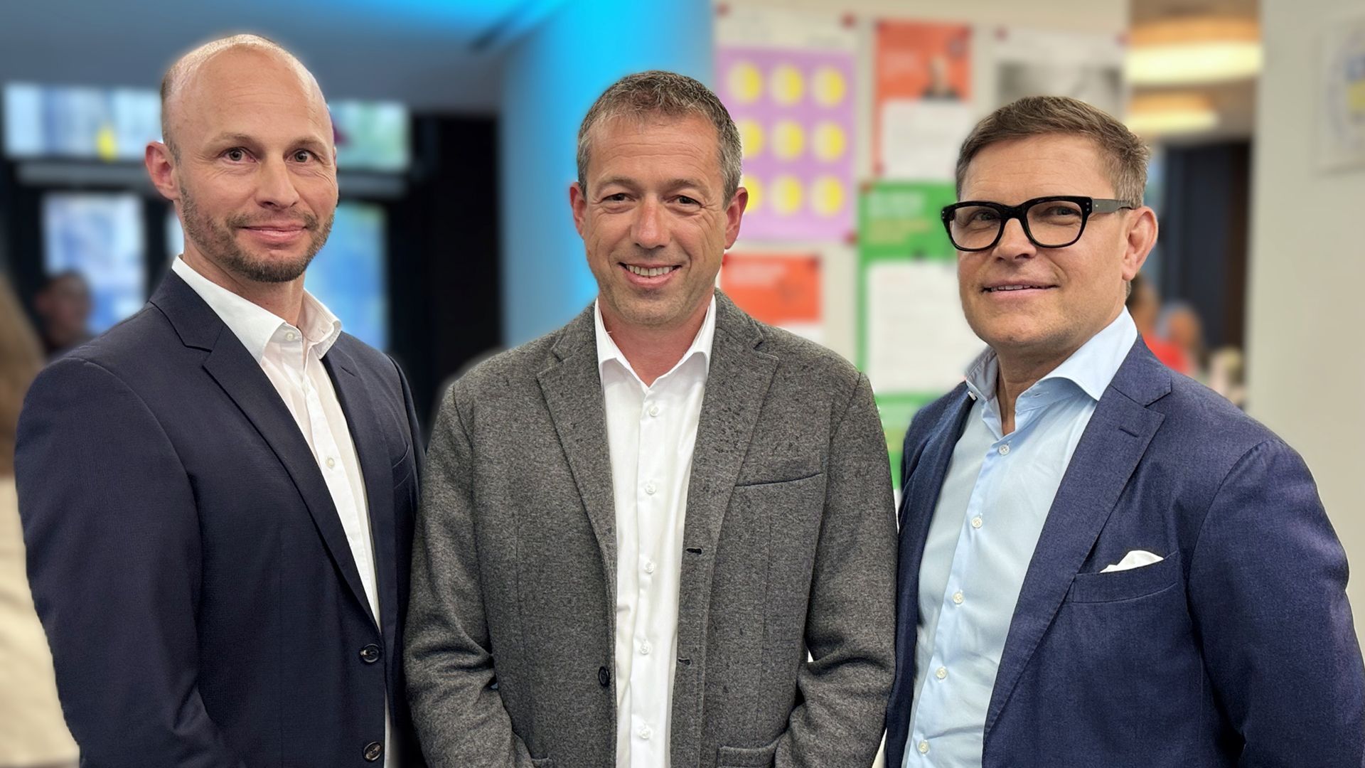 Roland Rohrer, Verkauf Russmedia; Erik Grabher, Geschäftsführer careplus Hohenems; Claus Bernatzik, Ländlebetreuung