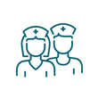 Icon, zwei Pflegekräfte