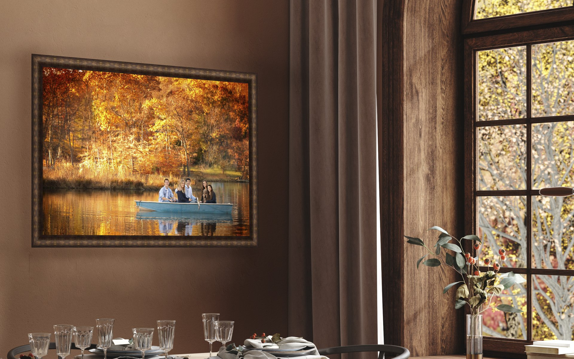 Family in the lake, fall leaves on a boat, summer family portraits, seattle, bellevue,kirkland, redmond, issaquah, clyde hill, medina,
