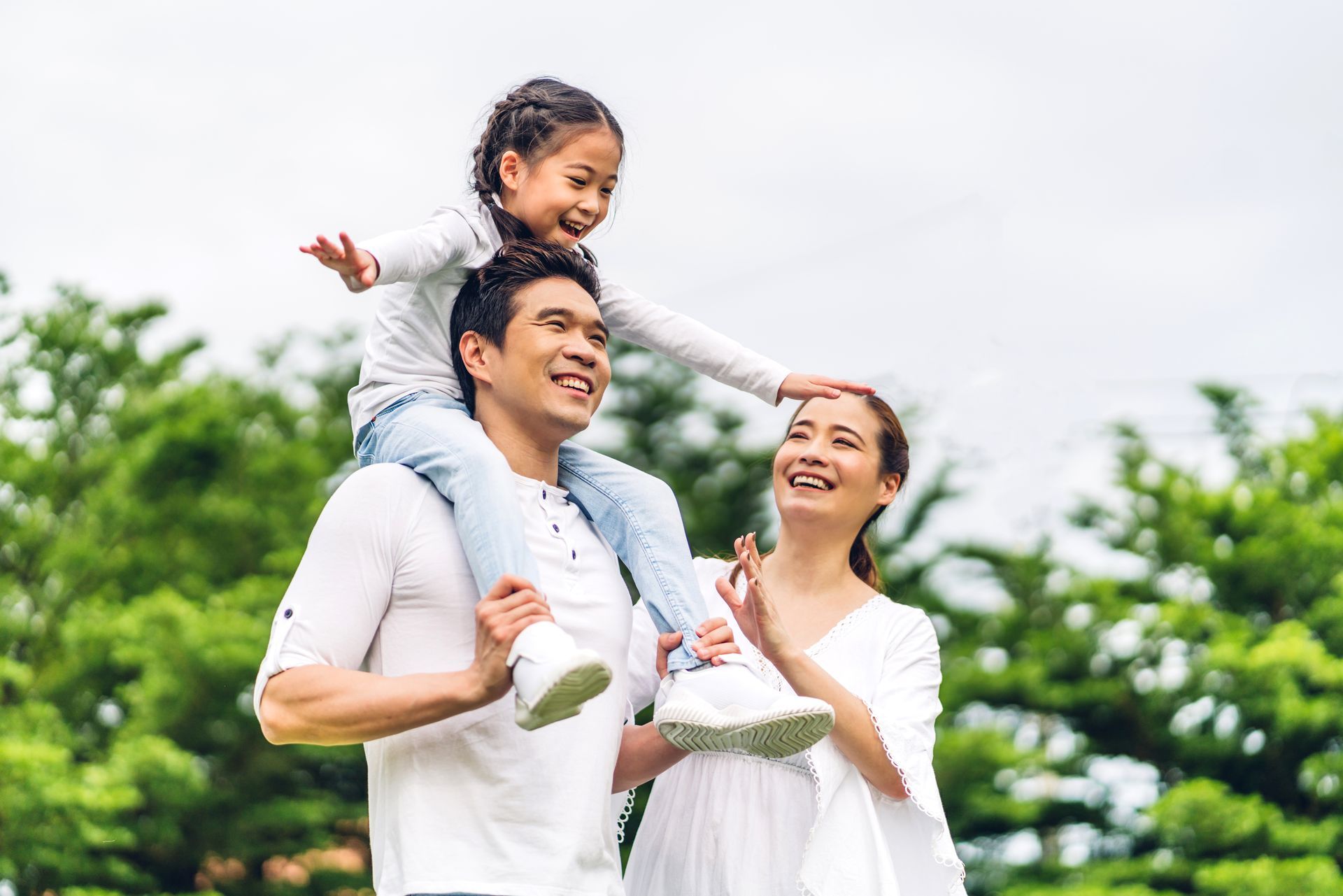 Family laughing