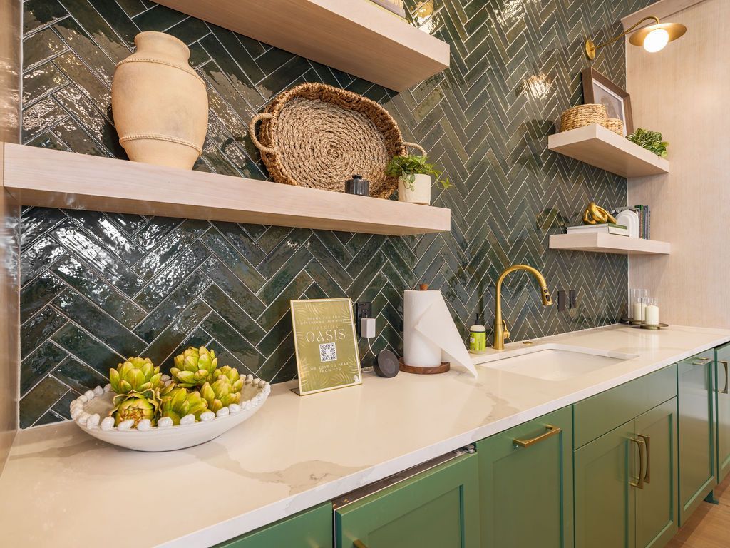 Community kitchen at Preserve at Heartwood in Richmond Hill, GA.