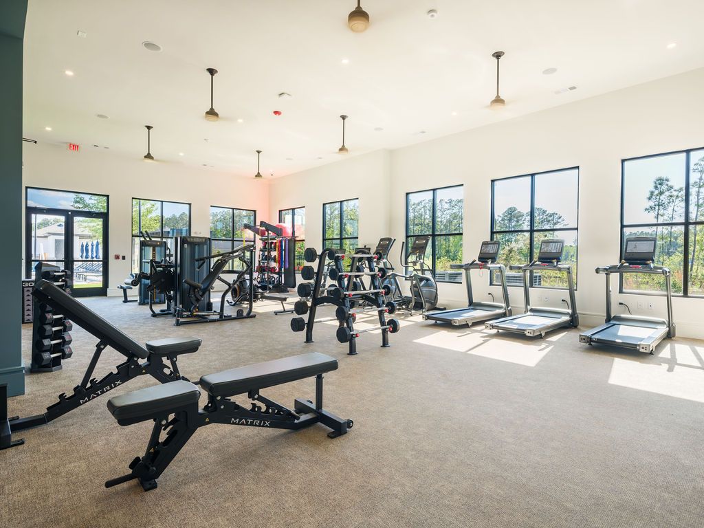 Fitness center at Preserve at Heartwood in Richmond Hill, GA.