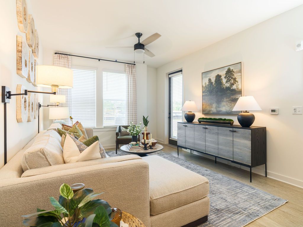 Living room at Preserve at Heartwood in Richmond Hill, GA.