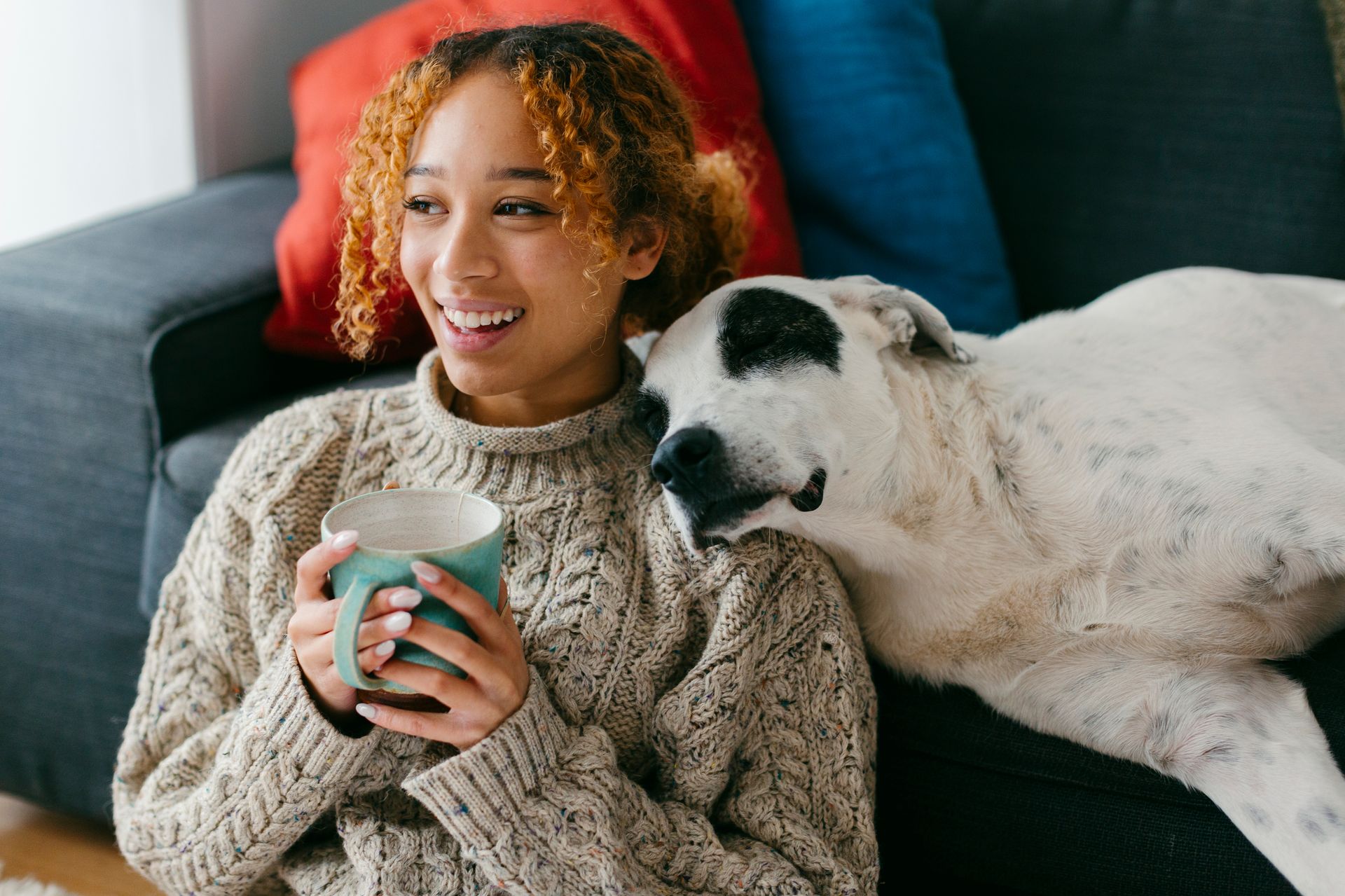Woman and dog