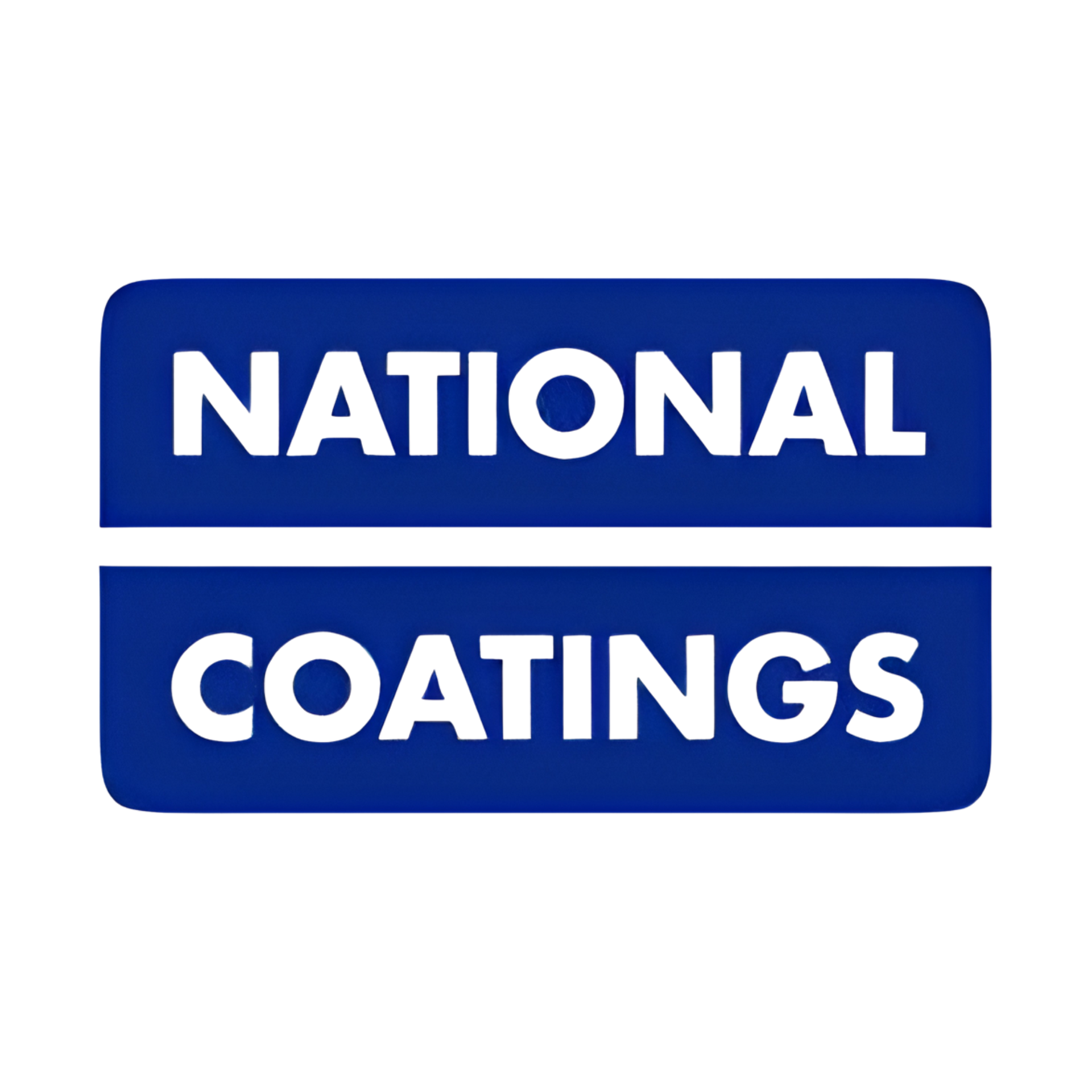 National Coatings logo in white text on blue rounded rectangles