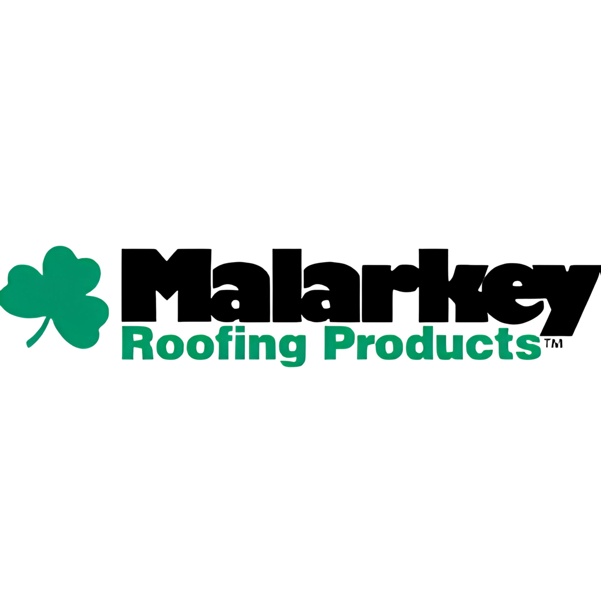 Maharley Roofing Products logo with green clover icon and black-and-green text