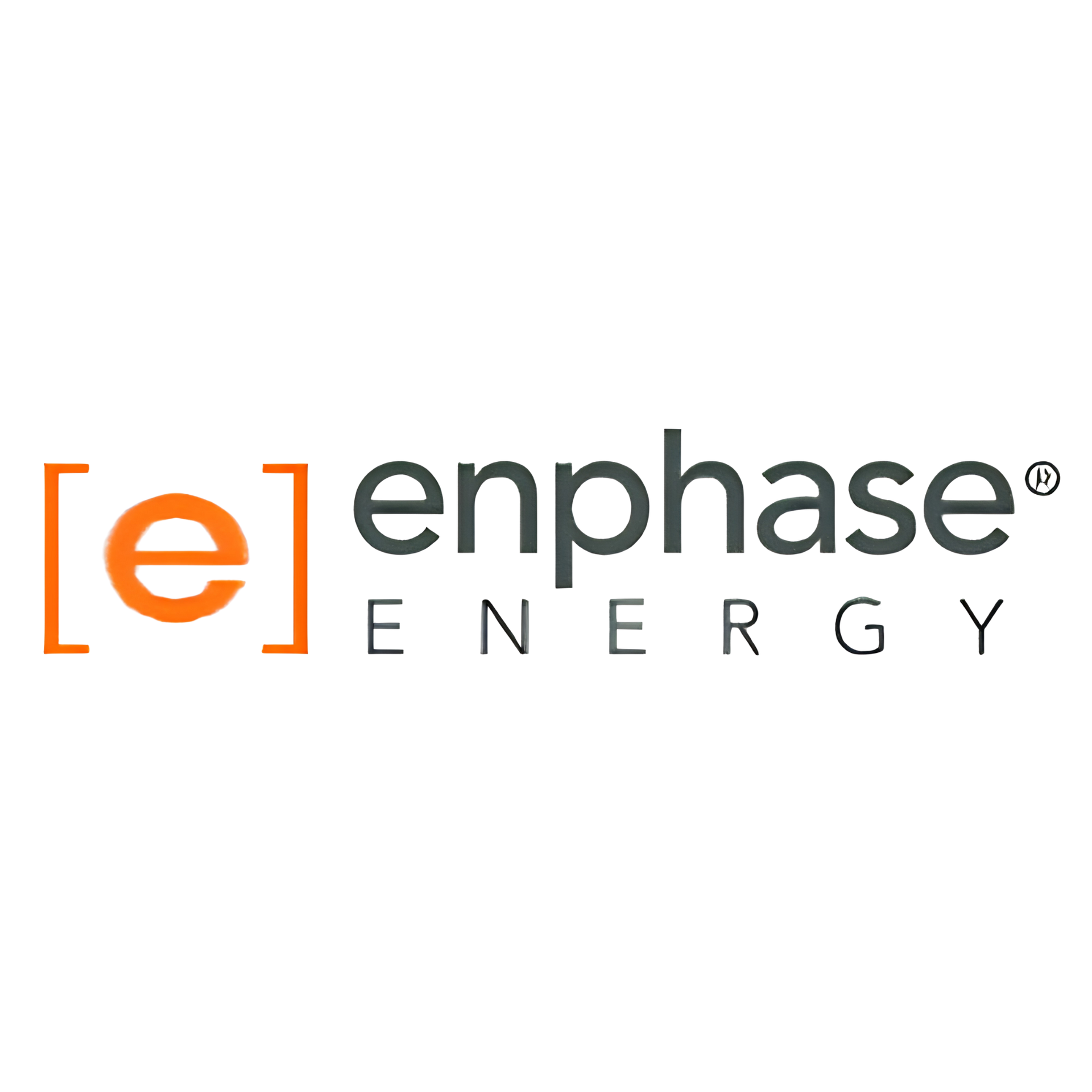 Enphase Energy logo with orange “[e]” icon and gray text on white background