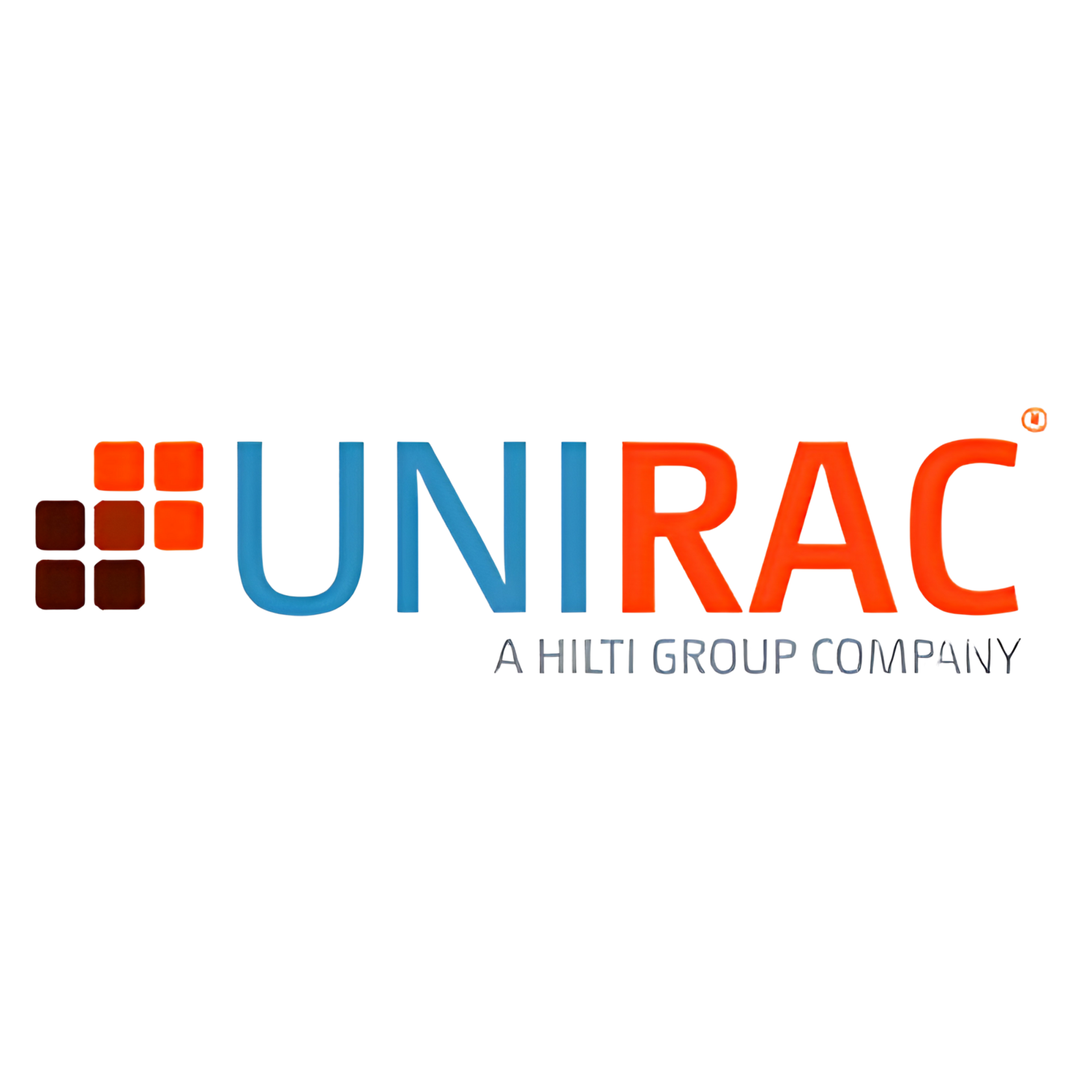 UNIRAC logo in blue and orange with “A Hilti Group Company” tagline