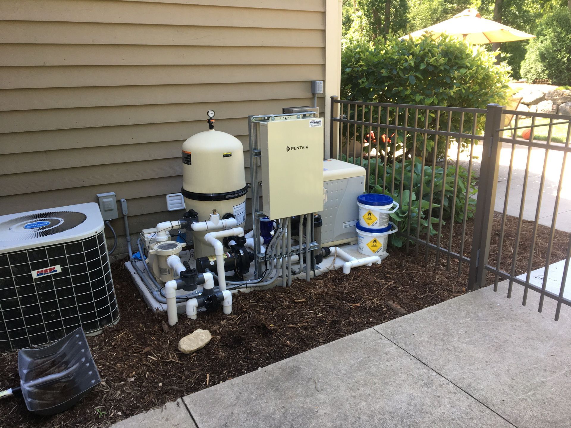 a pentair pool pump that has been installed