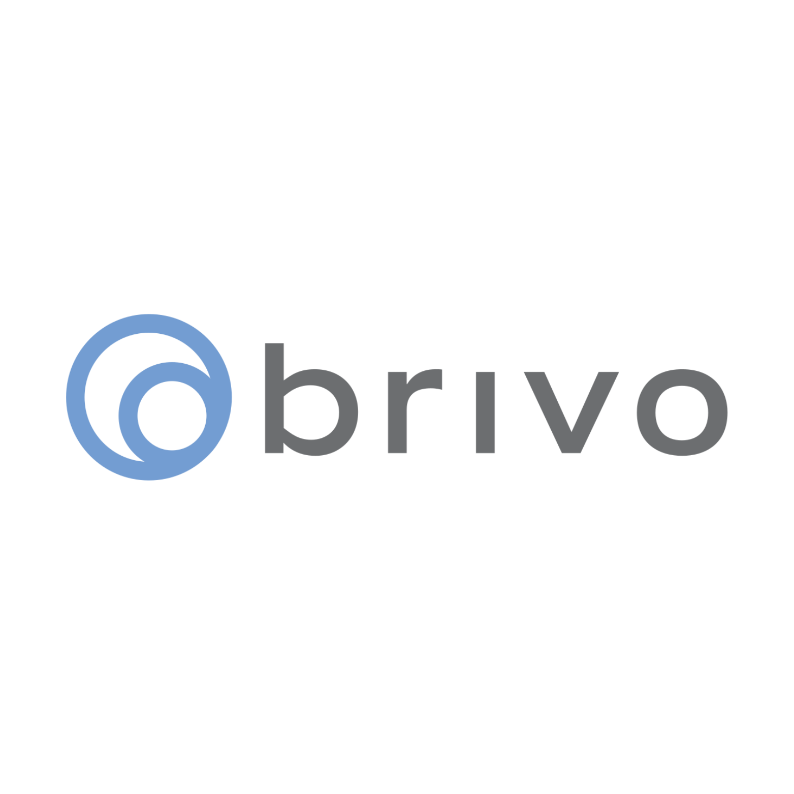 Logo for Brivo, a security company, with a blue double-circle emblem next to the word