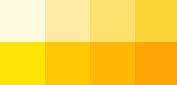 Color gradient of eight yellow shades, ranging from pale yellow to orange.