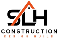 Logo for SLH Construction: black