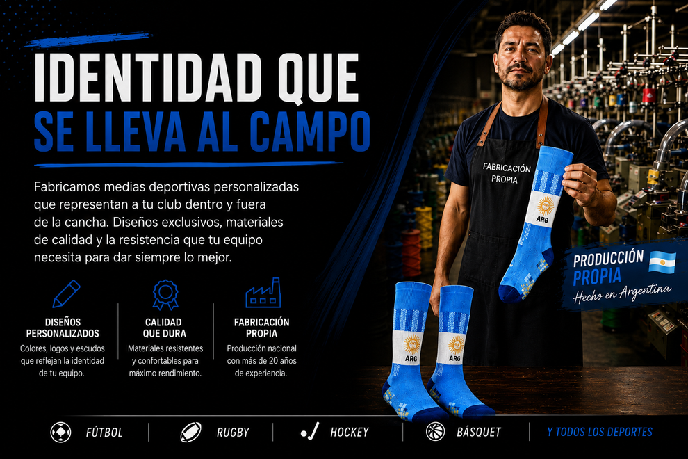 Un hombre con ropa deportiva azul y negra está de pie en un gimnasio junto al texto en español