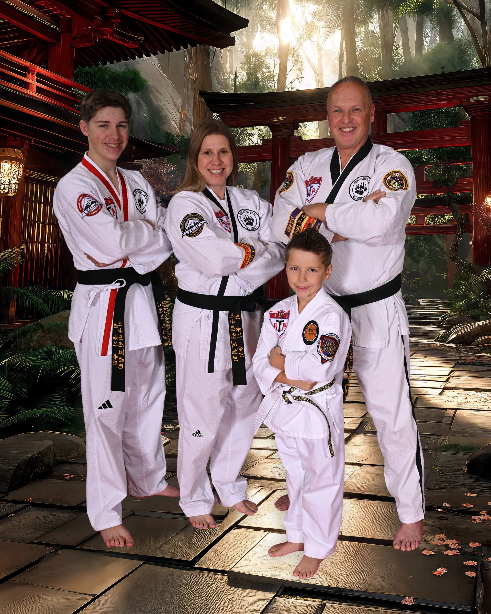 Many families come together to train in Taekwondo. We promote parents to do training also