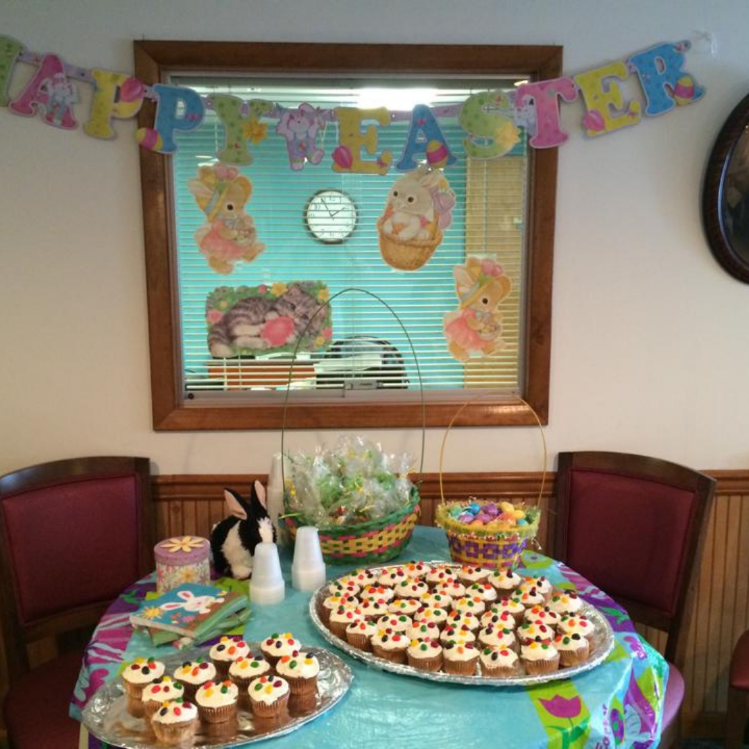 Easter Celebration, Food, Ice Cream socials, fun time, Getz Personal Care Home, activities