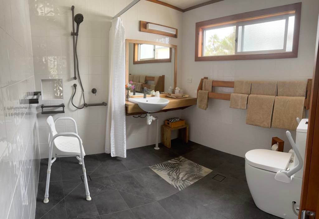 Accessible bathroom with shower, Norfolk Island Trade Winds Seniors Sanctuary Flinders