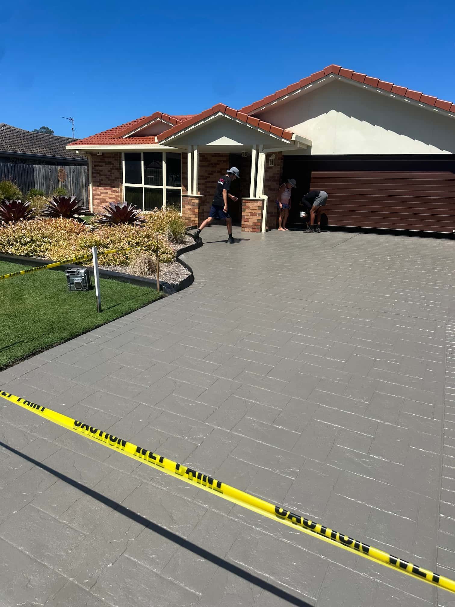 A recently resurfaced Gold Coast Driveway